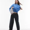 Cardigan ajusté à la taille en tricot Topshop