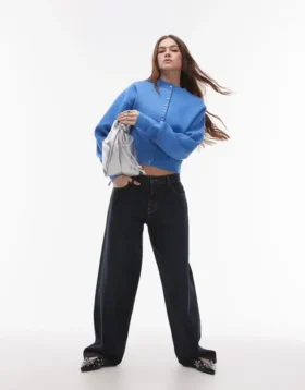 Cardigan ajusté à la taille en tricot Topshop