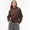Cardigan ajusté à la taille en tricot Topshop