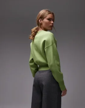 Cardigan ajusté à la taille en tricot Topshop