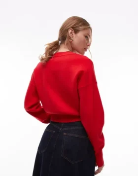 Cardigan ajusté à la taille en tricot Topshop