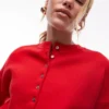 Cardigan ajusté à la taille en tricot Topshop