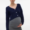Cardigan en tricot à col en V, coupe classique