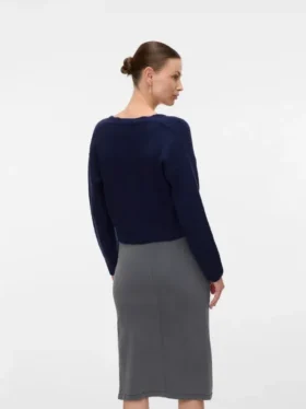 Cardigan en tricot à col en V, coupe classique