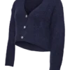 Cardigan en tricot à col en V, coupe classique