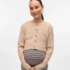 Cardigan en tricot à col rond, coupe classique