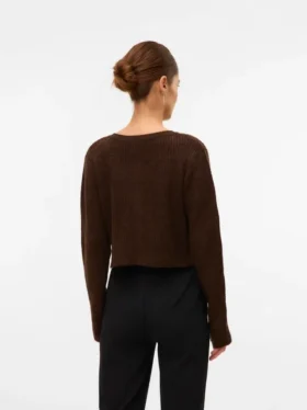 Cardigan en tricot à col rond, coupe classique