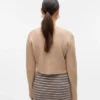 Cardigan en tricot à col rond, coupe classique