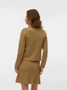 Cardigan en tricot à col rond, coupe classique