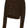 Cardigan en tricot à col rond, coupe classique