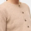 Cardigan en tricot à col rond, coupe classique