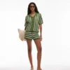 Chemise assortie à rayures tricotées Topshop