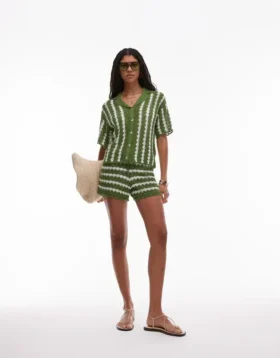 Chemise assortie à rayures tricotées Topshop