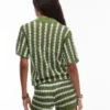 Chemise assortie à rayures tricotées Topshop