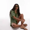 Chemise assortie à rayures tricotées Topshop
