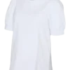 Chemise coupe classique à col rond et manches ballon