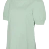 Chemise coupe classique à col rond et manches ballon