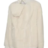 Col montant, poignets élastiqués, bretelles réglables, manches volumineuses, veste