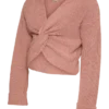 Coupe classique, col en V, poignets repliables, épaules tombantes, pull-over