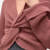Coupe classique, col en V, poignets repliables, épaules tombantes, pull-over