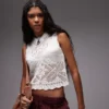 Débardeur en tricot « Stitchy » à bord festonné de Topshop