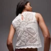 Débardeur en tricot « Stitchy » à bord festonné de Topshop
