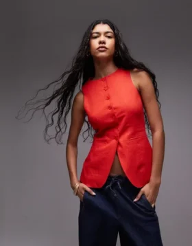 Gilet ajusté Topshop pour costumes et tailleurs