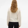 Haut en tricot à col montant, coupe classique