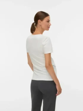 Haut moulant à col en V