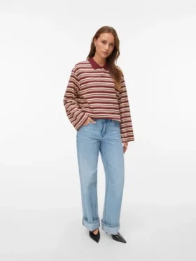Jeans Awrena à taille mi-haute et coupe large