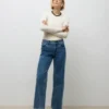 Jeans Awrena à taille mi-haute et coupe large