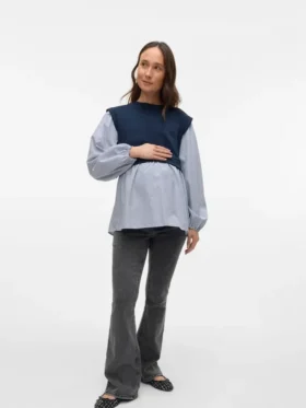 Jeans bootcut à taille mi-haute et coupe classique