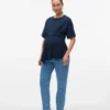 Jeans coupe classique à taille mi-haute