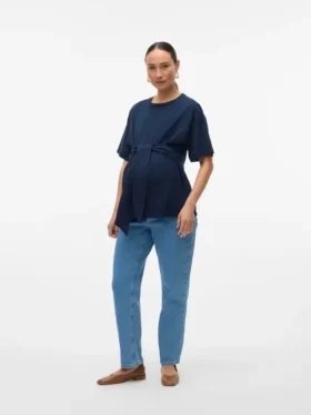 Jeans coupe classique à taille mi-haute
