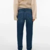 Jeans coupe classique à taille mi-haute