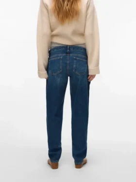 Jeans coupe classique à taille mi-haute