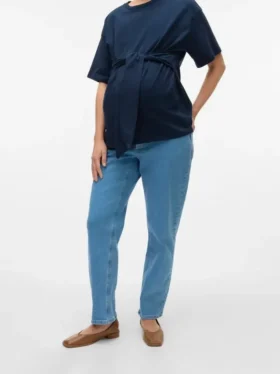 Jeans coupe classique à taille mi-haute