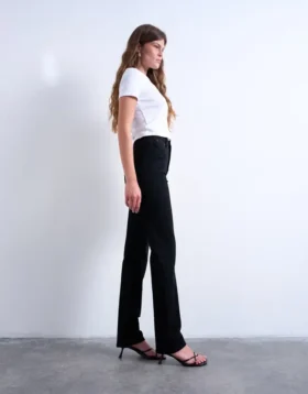 Jeans droit slim taille haute Tsdree