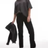 Jeans droit taille haute Topshop