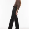 Jeans droit taille haute Topshop