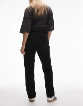 Jeans droit taille haute Topshop