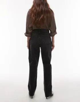 Jeans droit taille haute Topshop