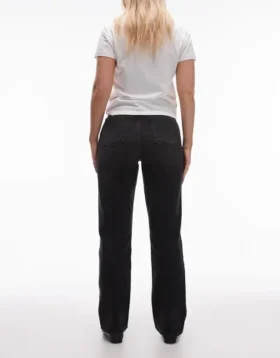 Jeans droit taille haute Topshop