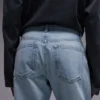 Jeans droit taille haute Topshop