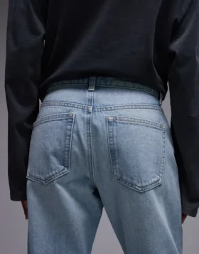 Jeans droit taille haute Topshop