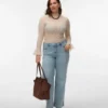 Jeans droit taille haute Vmctessa