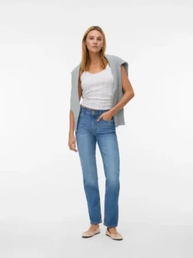 Jeans droit taille haute Vmelia