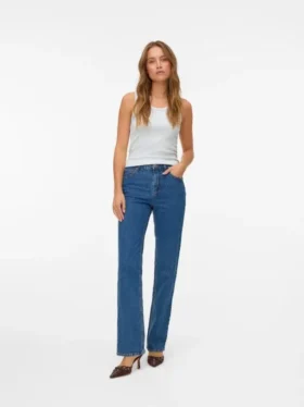 Jeans droit taille haute Vmtessa