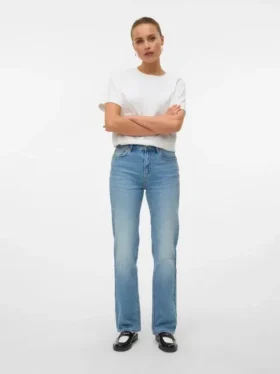 Jeans droit taille haute Vmtessa