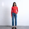 Jeans droit à taille mi-haute Tsrunway